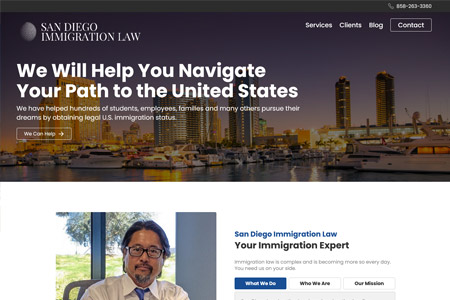 thumbnail of San Diego Immigration Law website