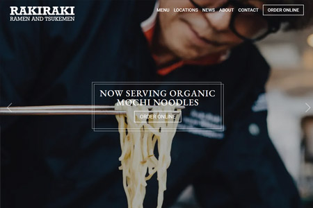 thumbnail of Rakiraki Ramen website