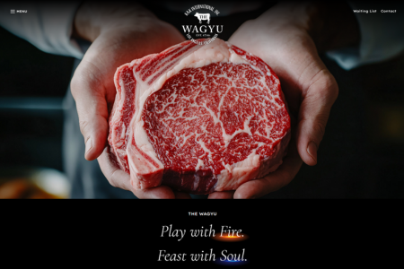 thumbnail of the Wagyu website